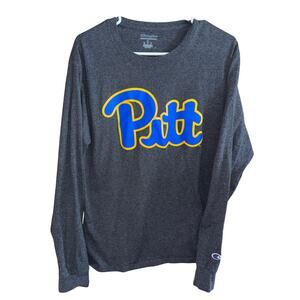 Champion Pitt University gray long sleeve t-shirt (size medium)
